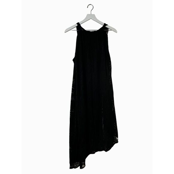 Jennifer Lopez · Large · Asymmetrical Burnout Dress · Lined Jersey Mineral Black - Picture 9 of 13